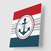 Nautisches Design Quadratische Wanduhr (Winkel)