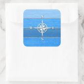 Nautisches Design Quadratischer Aufkleber (Tasche)