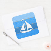 Nautisches Design Quadratischer Aufkleber (Umschlag)