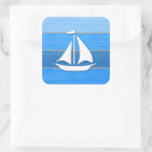 Nautisches Design Quadratischer Aufkleber (Tasche)