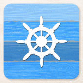 Nautisches Design Rechteckiger Pappuntersetzer (Vorderseite)