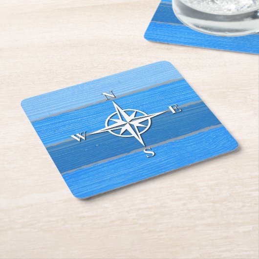 Nautisches Design Rechteckiger Pappuntersetzer (angewinkelt)
