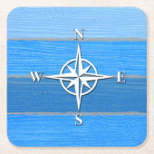 Nautisches Design Rechteckiger Pappuntersetzer (Vorderseite)