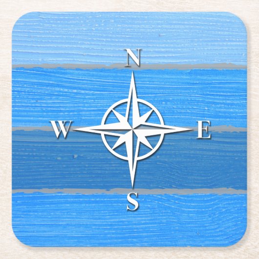 Nautisches Design Rechteckiger Pappuntersetzer (Vorderseite)