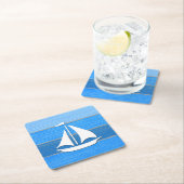 Nautisches Design Rechteckiger Pappuntersetzer (Vor Ort)