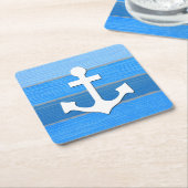Nautisches Design Rechteckiger Pappuntersetzer (angewinkelt)