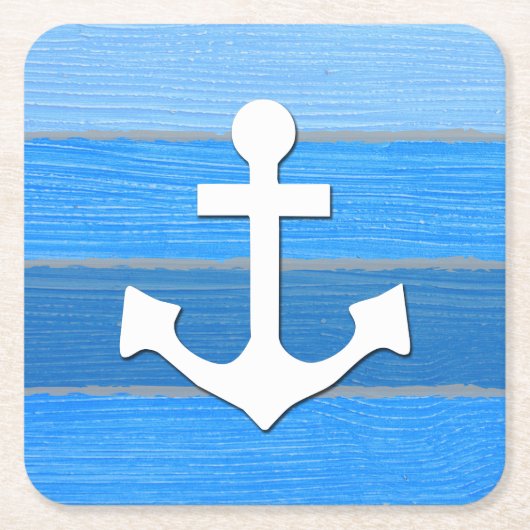 Nautisches Design Rechteckiger Pappuntersetzer (Vorderseite)
