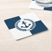 Nautisches Design Rechteckiger Pappuntersetzer (angewinkelt)