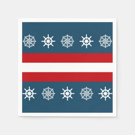 Nautisches Design Serviette (Vorderseite)
