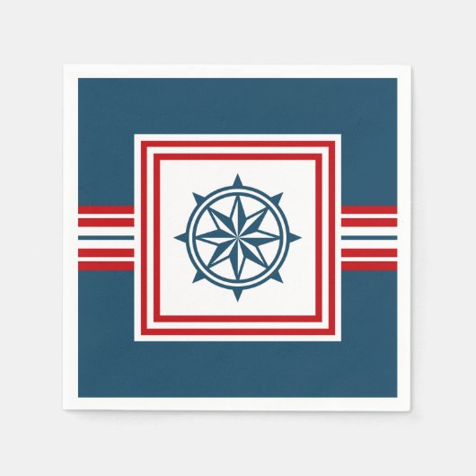 Nautisches Design Serviette (Vorderseite)