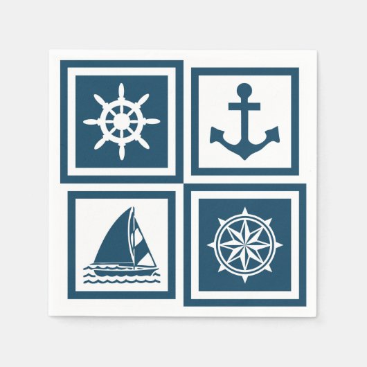 Nautisches Design Serviette (Vorderseite)