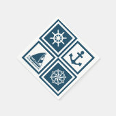 Nautisches Design Serviette (Ecke)