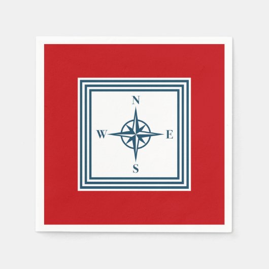 Nautisches Design Serviette (Vorderseite)