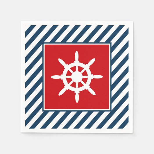 Nautisches Design Serviette (Vorderseite)