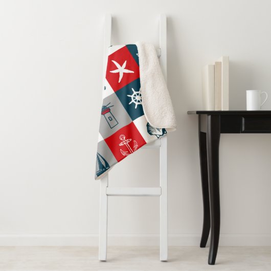 Nautisches Design Sherpadecke (Beispiel)