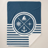 Nautisches Design Sherpadecke (Vorderseite)