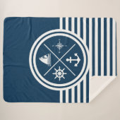 Nautisches Design Sherpadecke (Vorderseite (Horizontal))