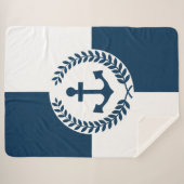 Nautisches Design Sherpadecke (Vorderseite (Horizontal))