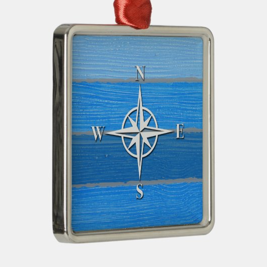 Nautisches Design Silbernes Ornament (Rechts)