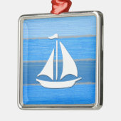 Nautisches Design Silbernes Ornament (Links)