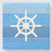 Nautisches Design Steinuntersetzer (Vorderseite)