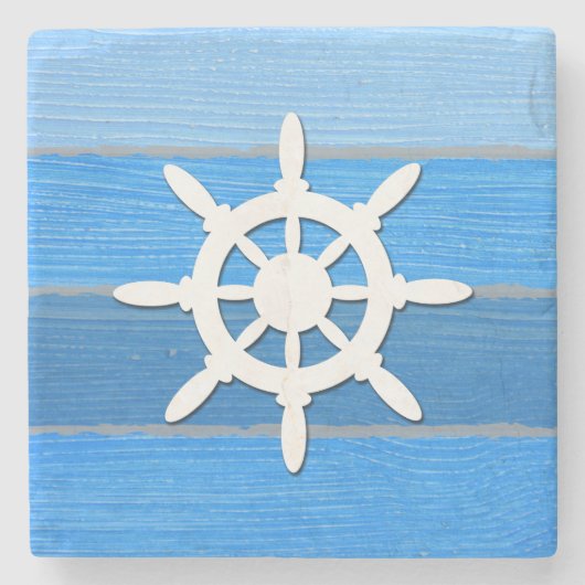 Nautisches Design Steinuntersetzer (Vorderseite)