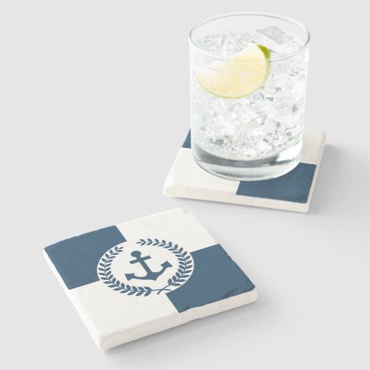 Nautisches Design Steinuntersetzer (Seitenansicht)