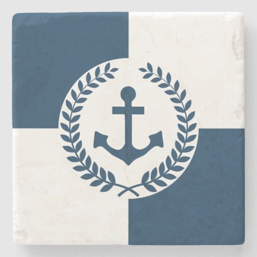 Nautisches Design Steinuntersetzer (Vorderseite)