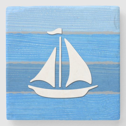 Nautisches Design Steinuntersetzer (Vorderseite)