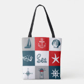 Nautisches Design Tasche (Rückseite)