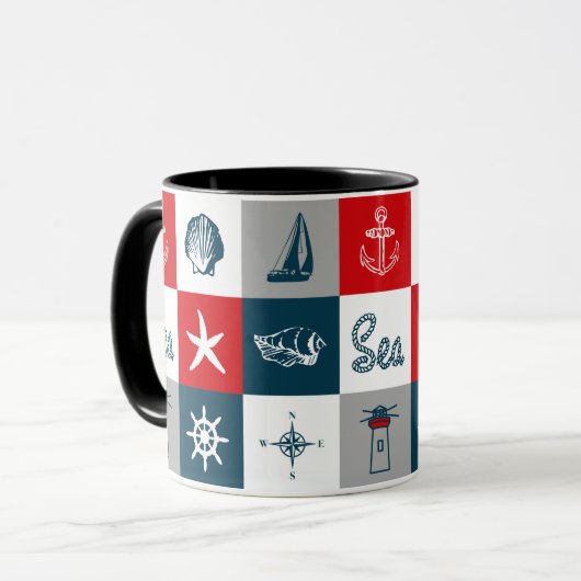 Nautisches Design Tasse (Vorderseite Links)
