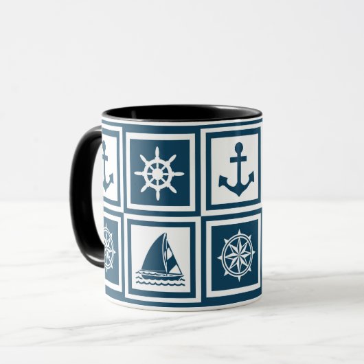 Nautisches Design Tasse (Vorderseite Links)