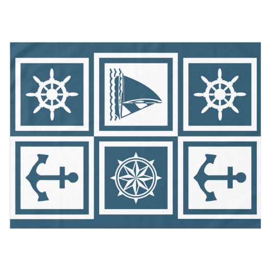 Nautisches Design Tischdecke (Vorderseite (Horizontal))