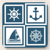 Nautisches Design Untersetzer (Vorderseite)