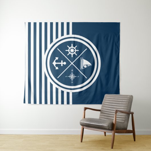 Nautisches Design Wandteppich (Beispiel (Horizontal))