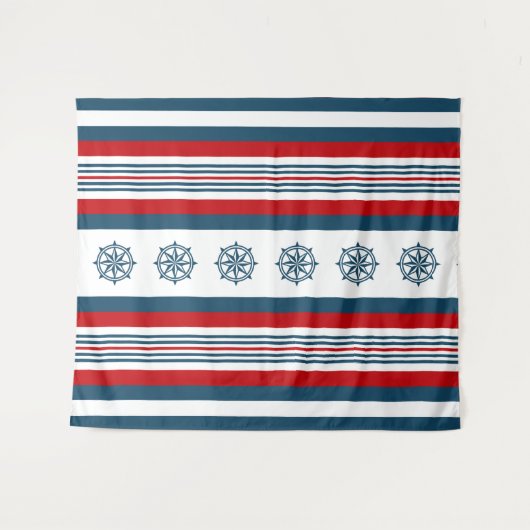 Nautisches Design Wandteppich (Vorderseite (Horizontal))