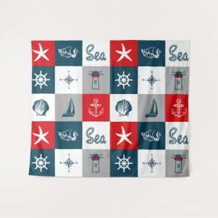 Nautisches Design Wandteppich