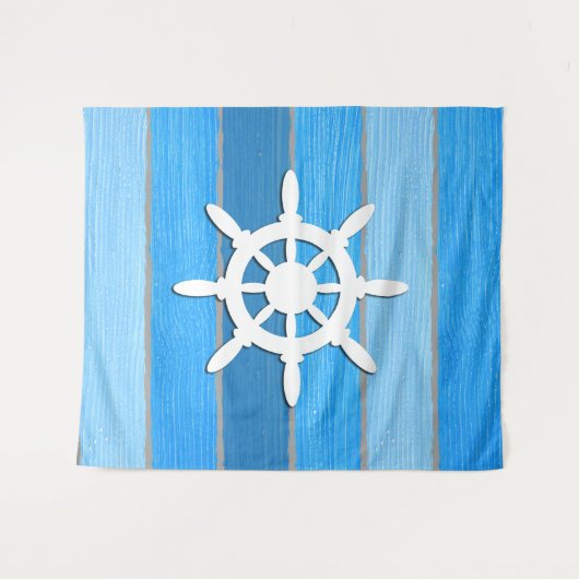 Nautisches Design Wandteppich (Vorderseite (Horizontal))