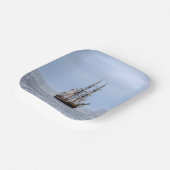 Nautisches Fischerboot Blaue Himmel Pappteller (Gewinkelt)