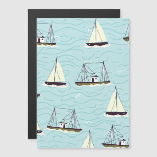 Nautisches Fischereimuster-Magnet Magnetkarte