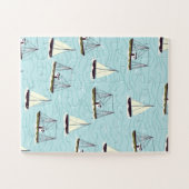 Nautisches Fischereimuster Puzzle (Horizontal)