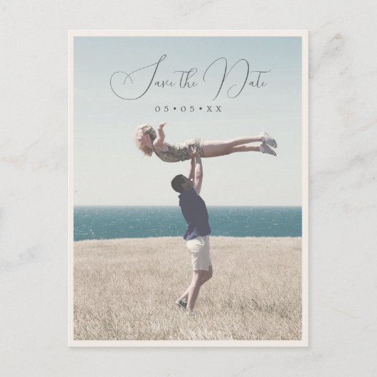 nautisches Foto an der Küste Save the Date Postkarte (Vorderseite)