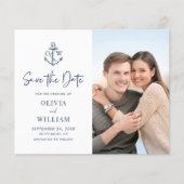 Nautisches Foto der Marine Save the Date (Vorderseite)