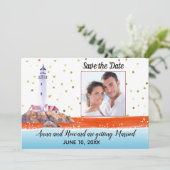 Nautisches Foto Save the Date (Stehend Vorderseite)