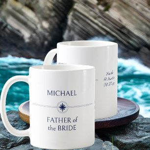 Nautisches Hochzeitsgeschenk für den Vater der Bra Kaffeetasse
