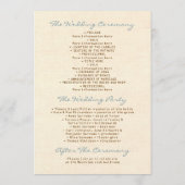 Nautisches Hochzeitsprogramm Programm (Rückseite)