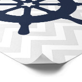 Nautisches Kinderzimmer mit blauem Schiff Poster (Ecke)