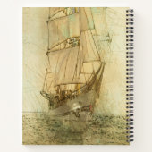 Nautisches klassisches Schiff (neutral) Notizblock (Rückseite)