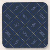 Nautisches Knotmuster Getränkeuntersetzer (Vorderseite)