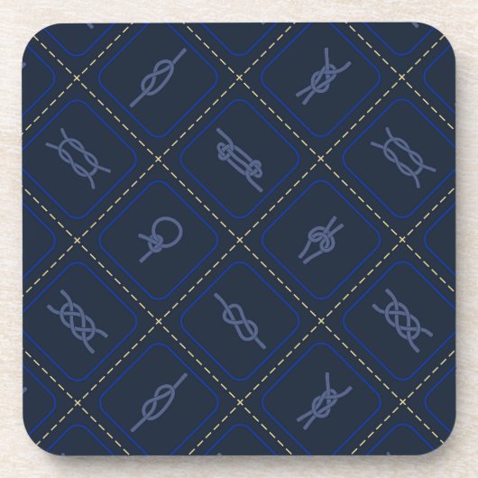 Nautisches Knotmuster Getränkeuntersetzer (Vorderseite)